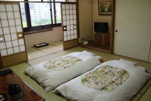 Our ryokan (Japanese style hotel room)