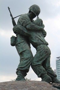 Two soldiers - two brothers - with a war splitting them. One is from the south and the younger one from the north.